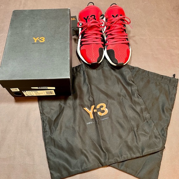 ADIDAS Y-3 KUSARI SPORT SNEAKERS in CHILI PEPPER - Picture 9 of 10
